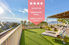 Chambre spacieuse avec balcon et rooftop vue mer